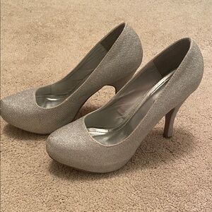 Elegant Silver Women's Heels